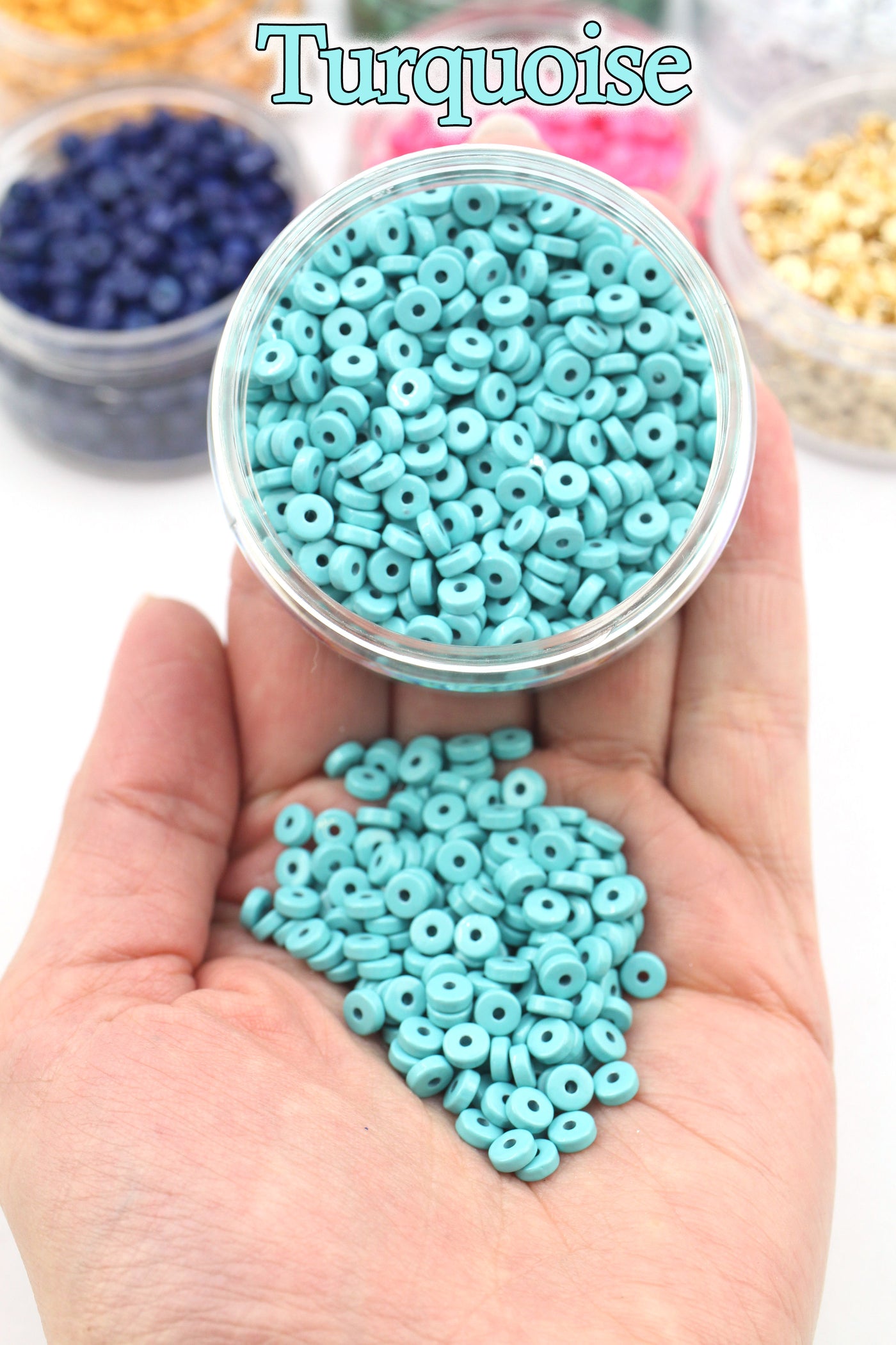 2mm Candy Disc Enamel Heishi Beads, for Tubular Stretch Bracelets