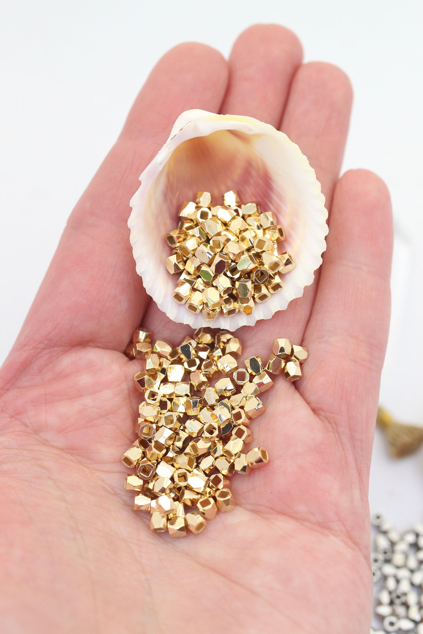 Small Gold Beads for Diffuser Bracelets