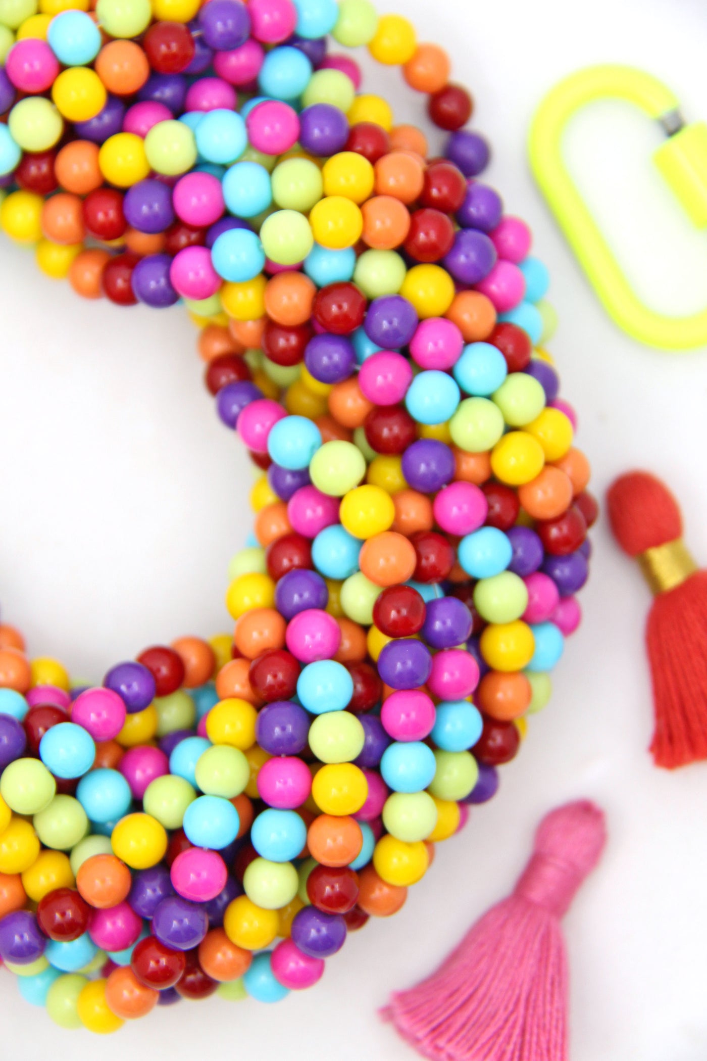 Ceramic Gumballs Round Rainbow Beads for DIY Jewelry, 6mm, 60+ Beads