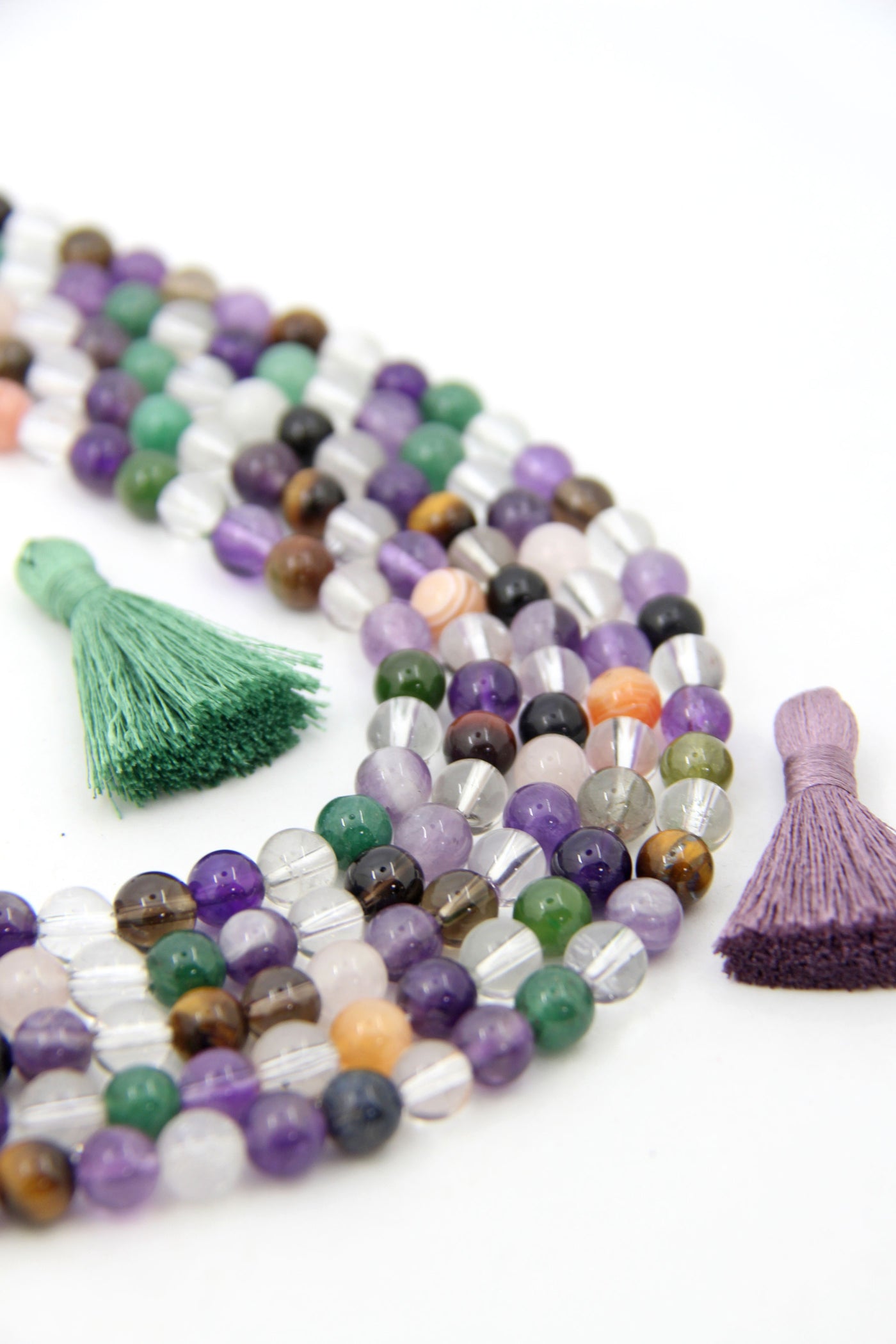 7mm Assorted Round Gemstone Beads, Multicolor Semiprecious Beads