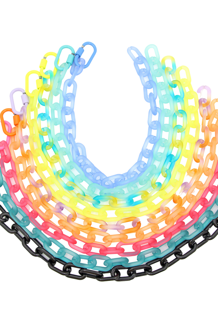 Acrylic Snap Link Necklace, Assorted Colors, Ready to Wear