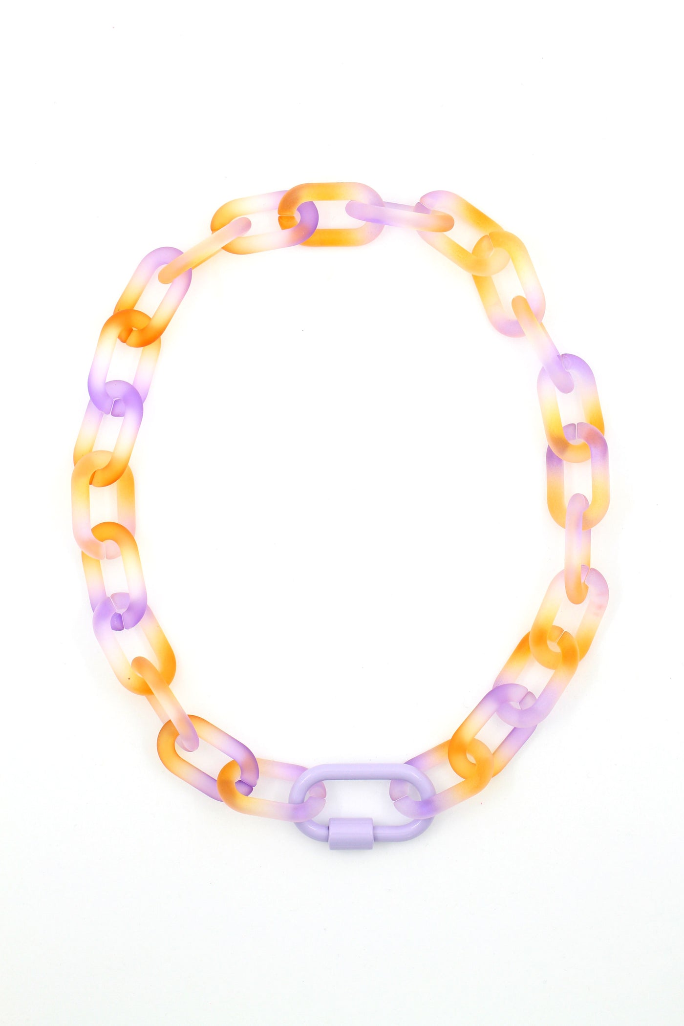 Acrylic Snap Link Necklace, Assorted Colors