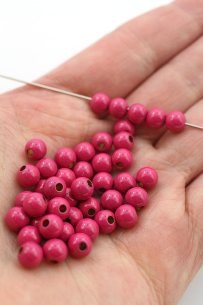 Berry Enamel Sprinkles Round Beads for DIY Jewelry, 6mm, 1 bead