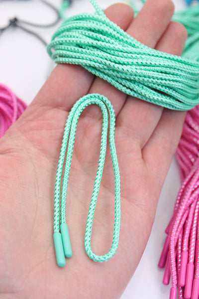 Braided Lurex Cords with Finished Ends, for Tie-On Bracelets & Necklaces, Reusable