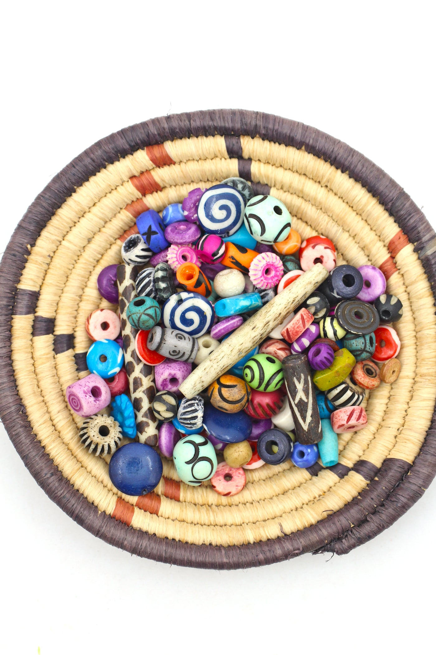 Natural Bead Grab Bag, Assorted Colors & Sizes, 100+ beads