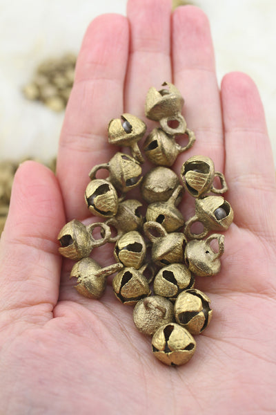 Nepali Jingle: Brass Bells with Clapper, Assorted Sizes, 5 pieces
