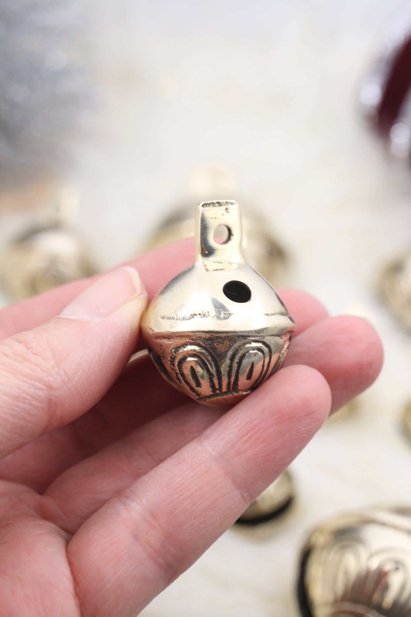 Oversized Bronze Sleigh Jingle Bell ~ Small