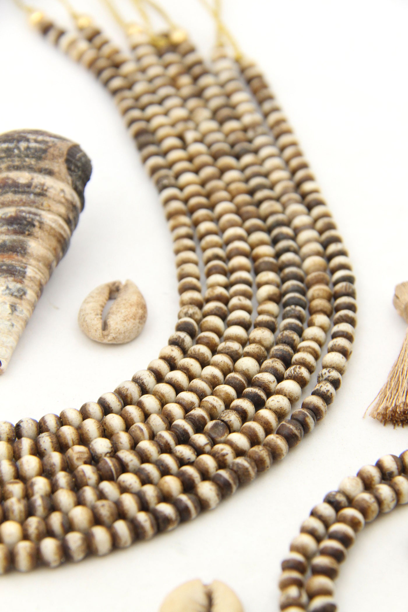 Small natural round beads for making bracelets and DIY jewelry 