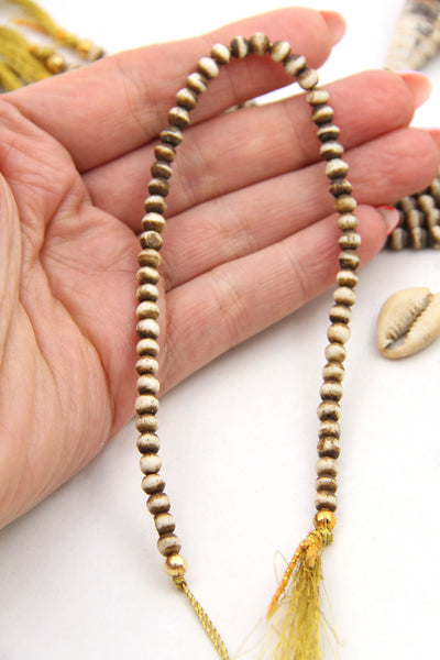 Small natural round beads for making bracelets and DIY jewelry 