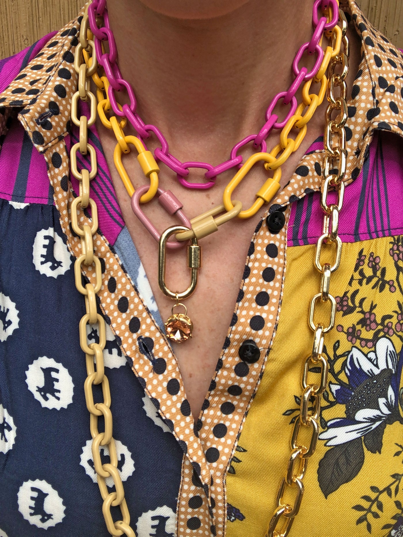 Bony Levy 14K Gold Enamel Chain Necklace | Nordstrom
