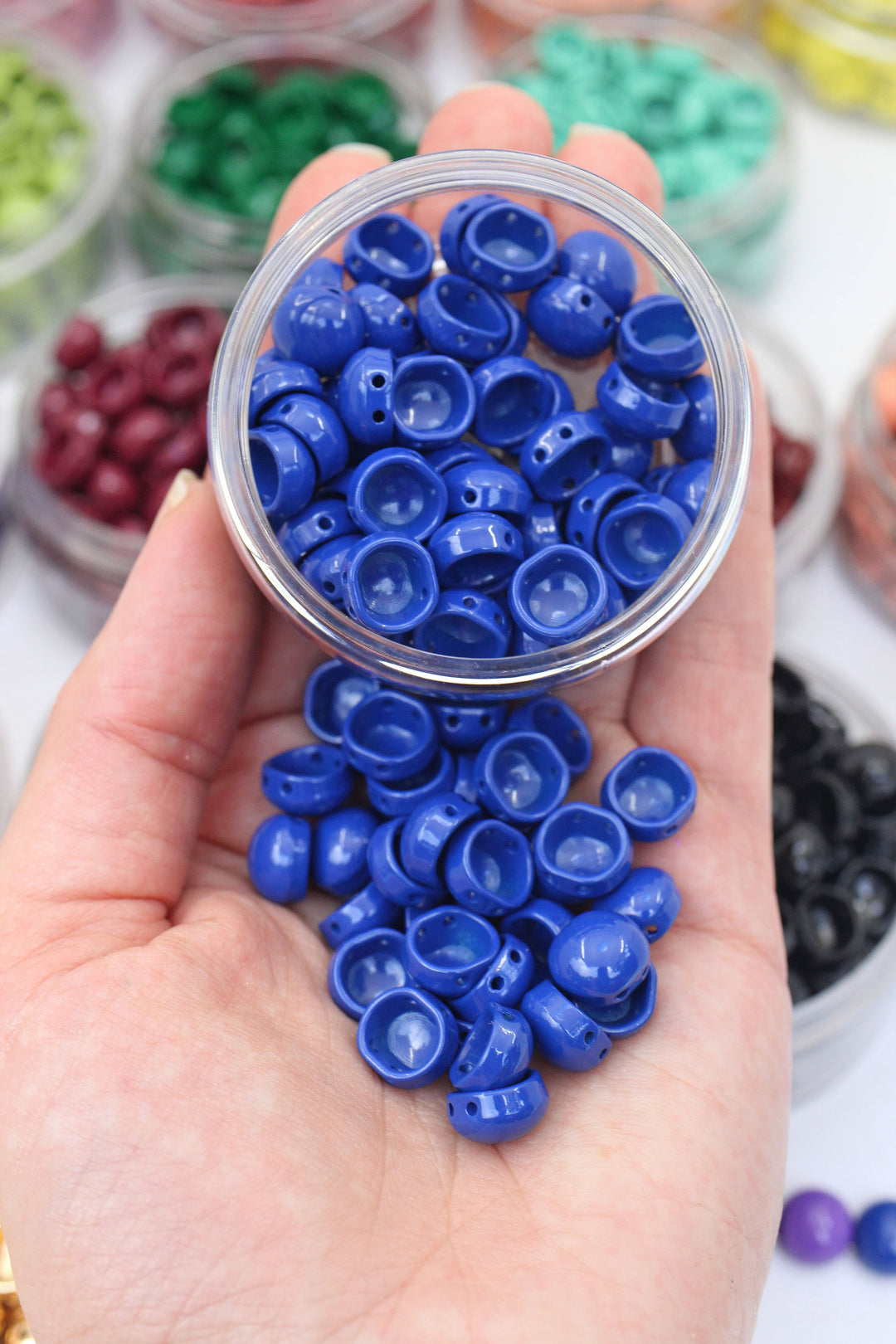 Bubble Bead Enamel Tile Beads, 2-Hole Beads, Trendy Elastic Bracelets