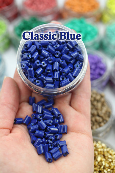 Classic Blue Enamel Beads