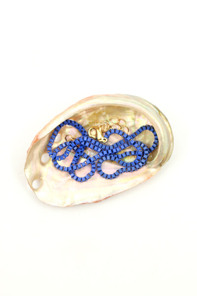 Enamel Box Chain Necklace, Adjustable Unisex Jewelry