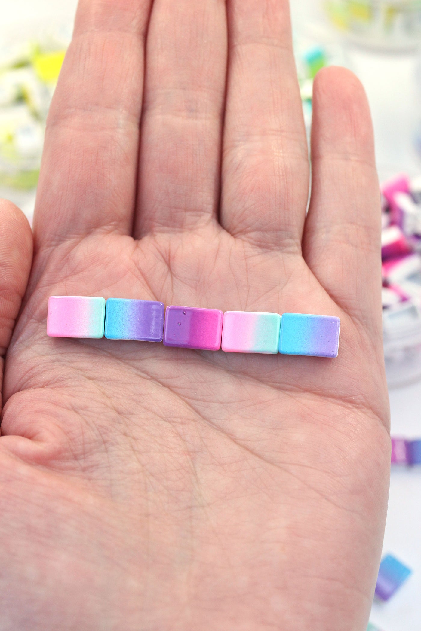 Pastel Rainbow Ombre Beads