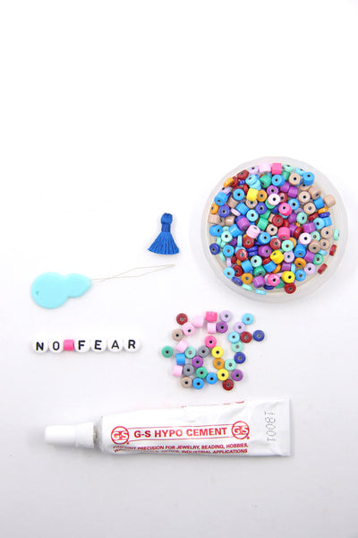 Custom Beaded Name Bracelet DIY Kit, Candy Disc Heishi Beads