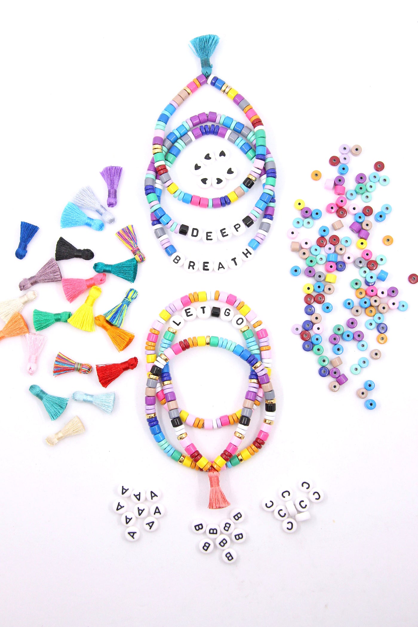 Customized Name DIY Bracelet Kit Candy Disc Beads