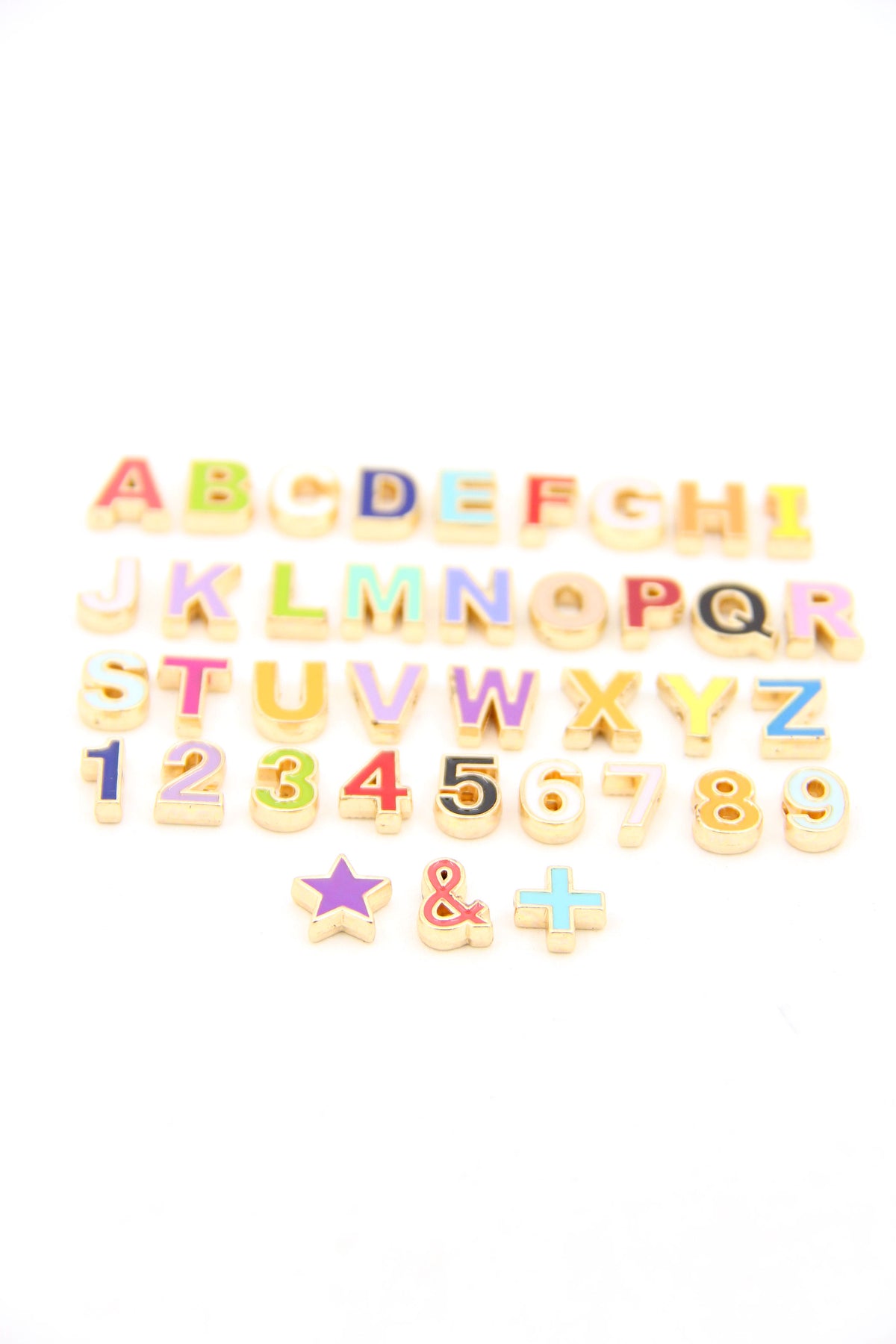 Black & Gold Outline Enamel Letter Beads, Cast Letters, Lined Number,  Symbol Alphabet Name - Yahoo Shopping