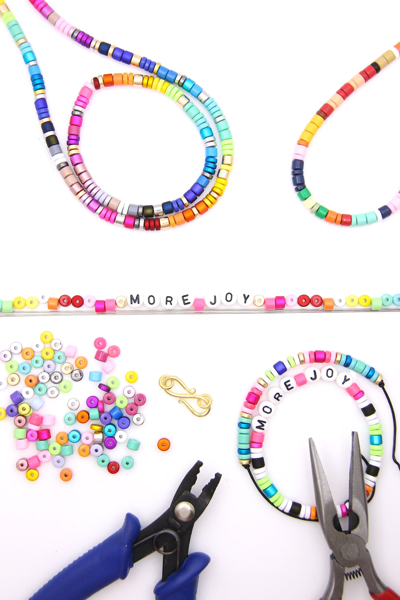 Enamel Candy Disc Necklace DIY Kit with Gold Vermeil Clasp