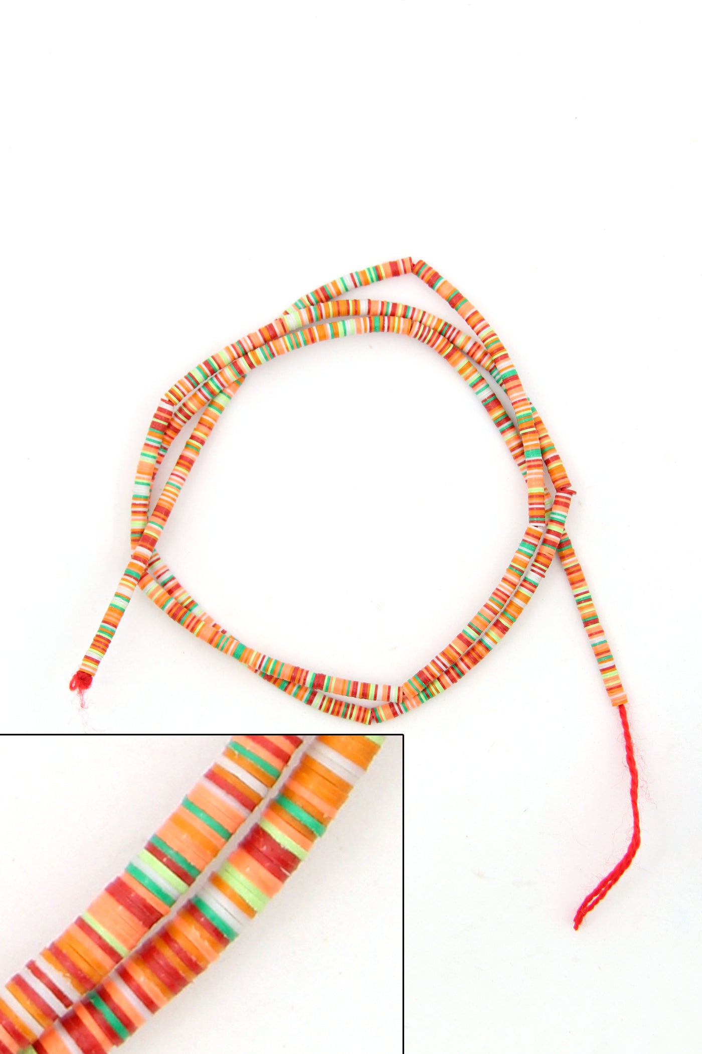 4mm Vinyl Record Beads: Ghanaian Handmade Heishi Disc Spacers