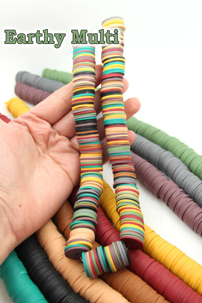 Big Dreams: 18mm Vinyl Polymer Heishi Beads, Assorted Colors