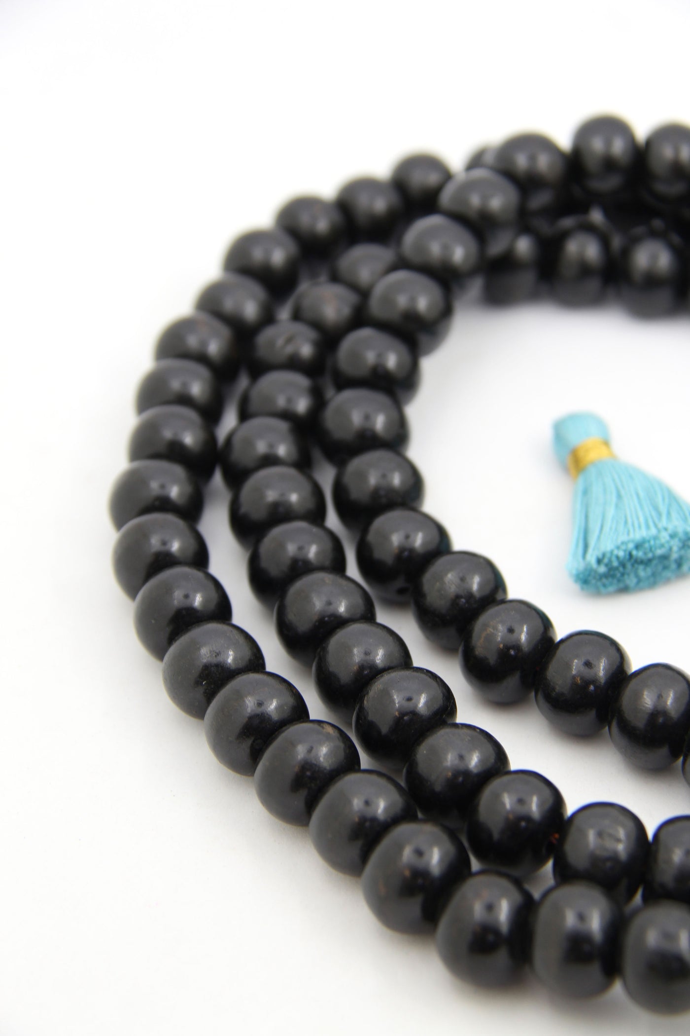 14mm Stained Wood Mala: 108 Bead Meditation Necklace