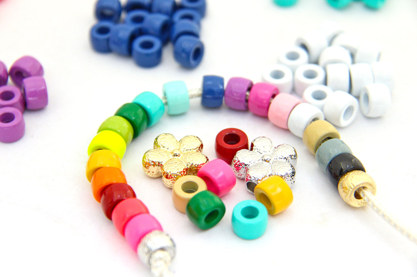 20pcs 5x6mm Tube Enamel Beads Painted Grease Colorful Beads For Bracelets  Making Rainbow Jewelry Making Accessory Supplier