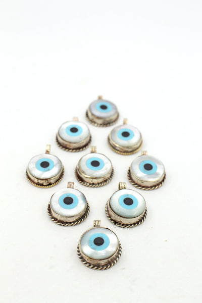 Evil Eye Pendant | Nepali Protective Good Luck Charm, Boho Jewelry