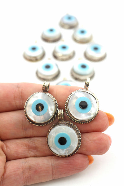 Evil Eye Pendant | Nepali Protective Good Luck Charm, Boho Jewelry