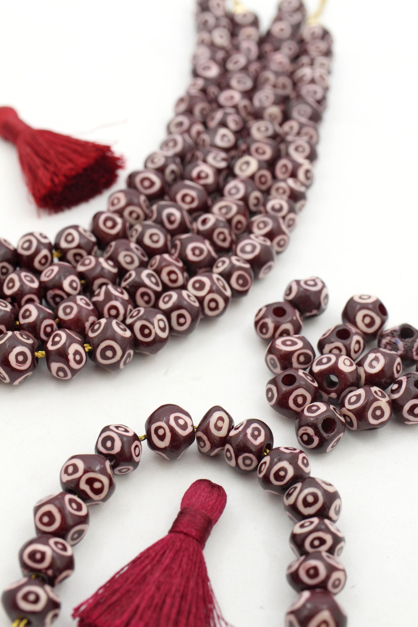Garnet beads for making January birthstone jewelry 