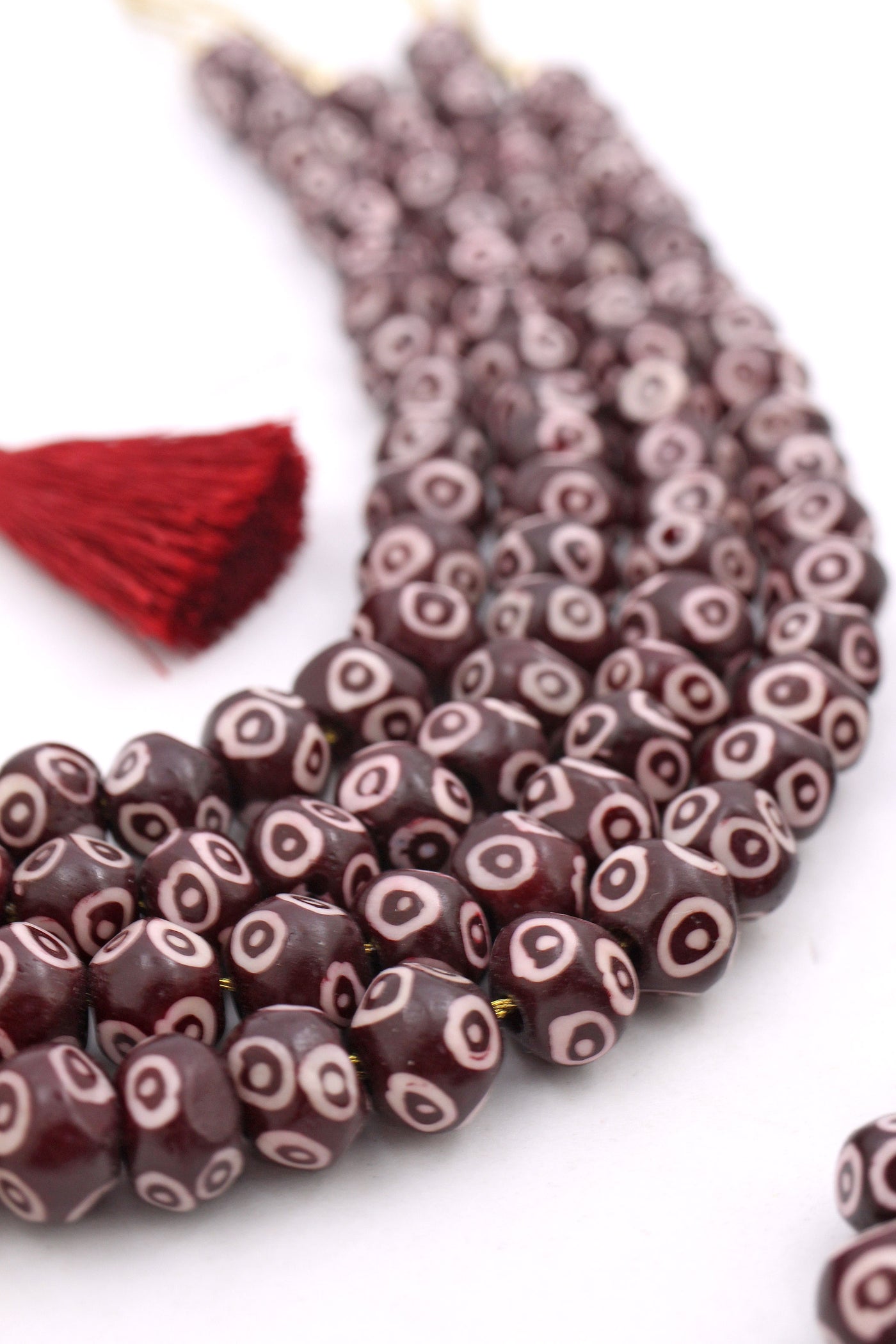 Garnet red beads for making January birthstone jewelry 