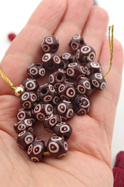 Garnet beads for making January birthstone jewelry 