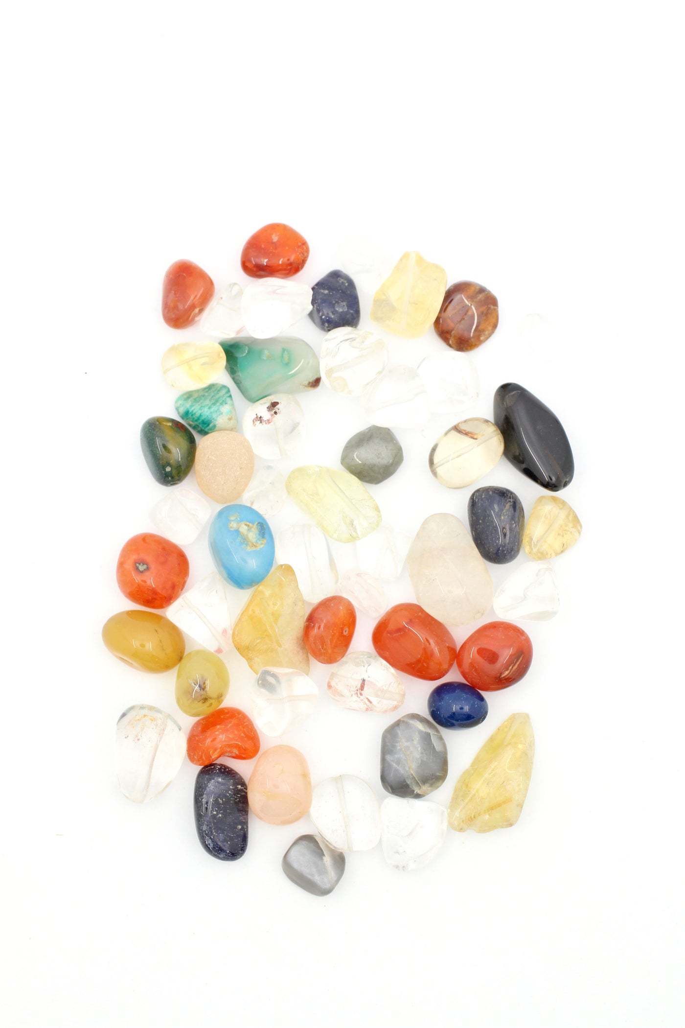 Genuine Gemstone Smooth Nugget Beads Grab Bag, Approx. 10-15mm, 50 Beads