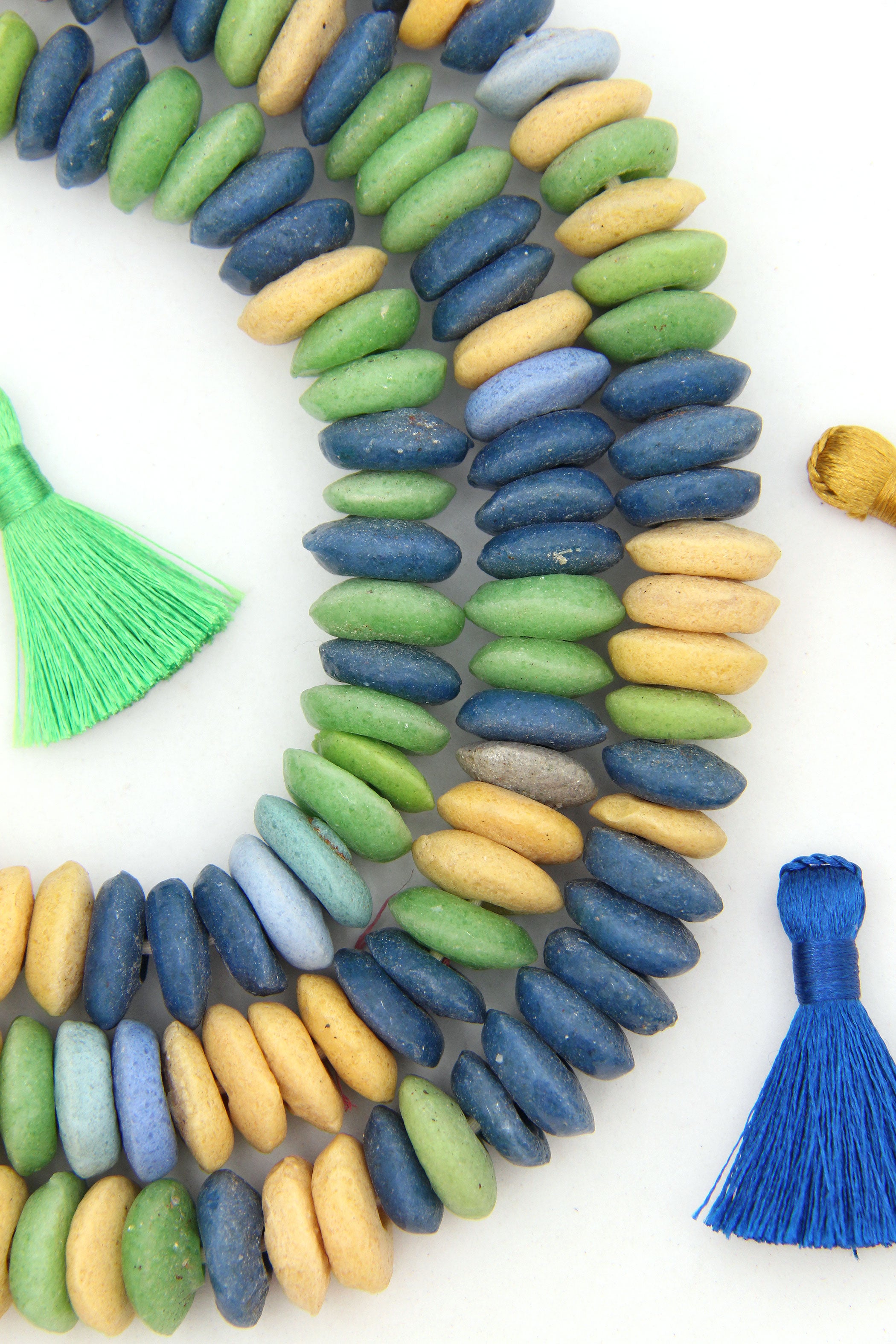 Buy Glass Bead Necklaces, Ghana, West Africa. Harmonious Colors. Online in  India - Etsy