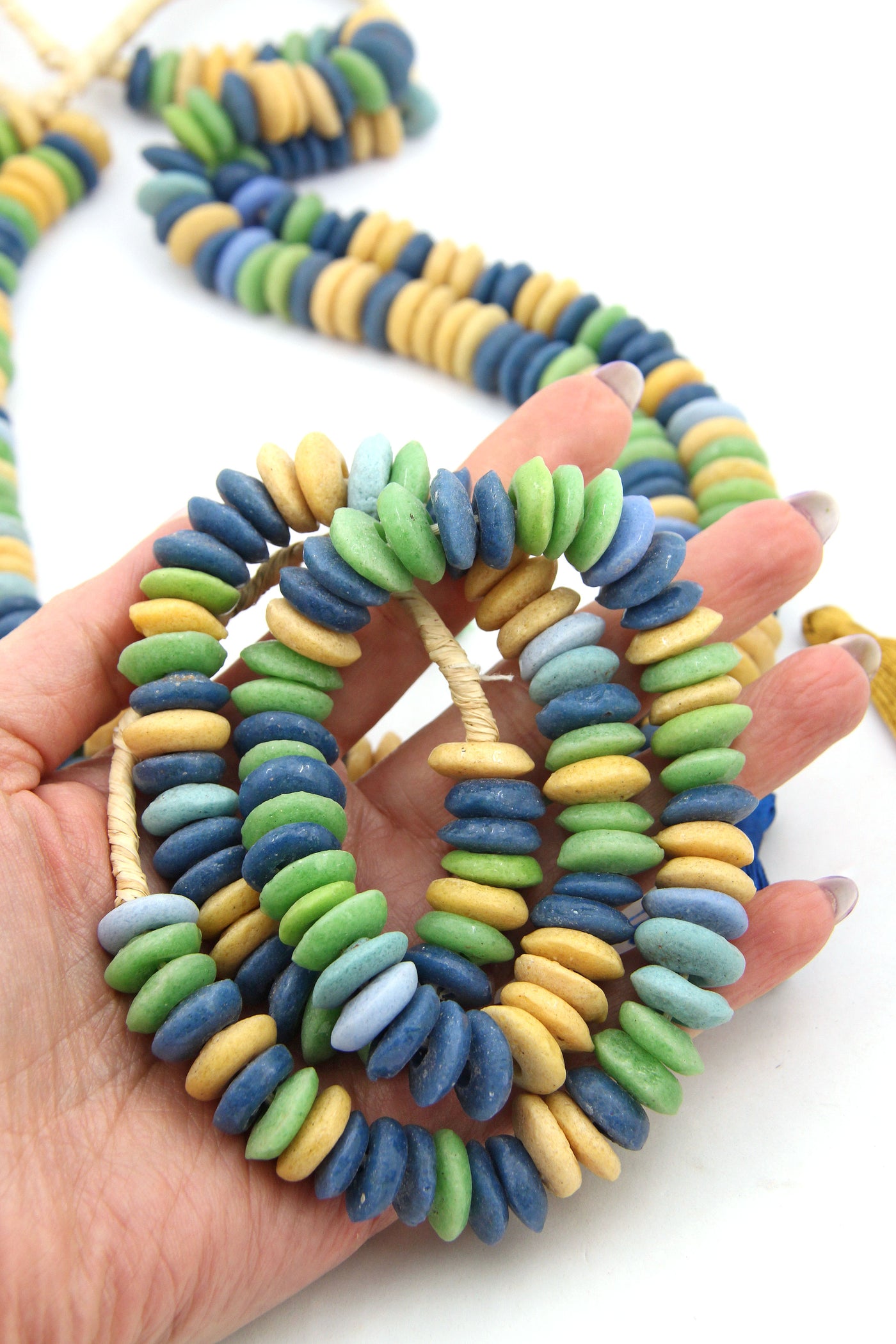 African Disk Beads - Multicolor Strand - Fair Trade Beads - African Beads