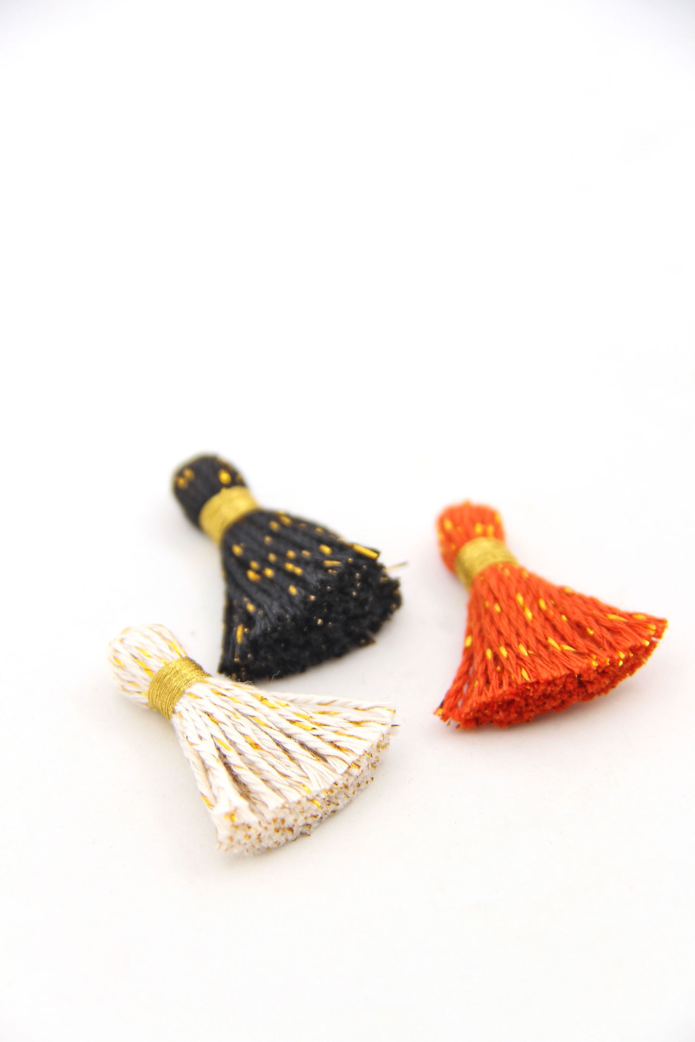 Halloween Cotton & Sparkly Tinsel Tassels, Halloween Pom Poms for your Halloween Collection