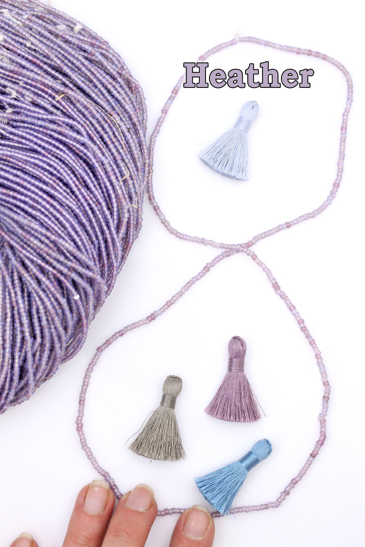 Purple glass bead necklaces for layering