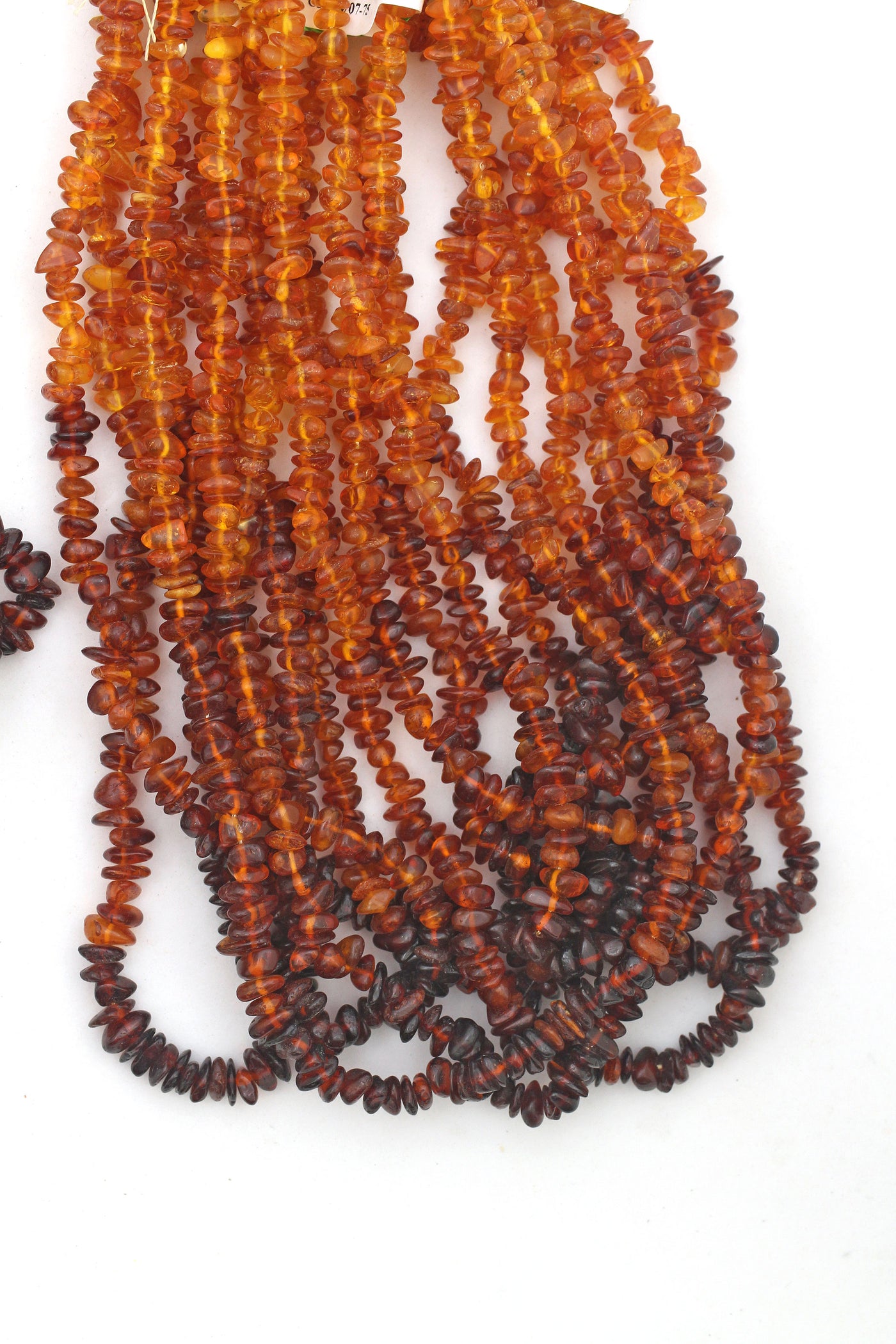 Lithuanian Amber Ombre Beaded Necklace, 16"
