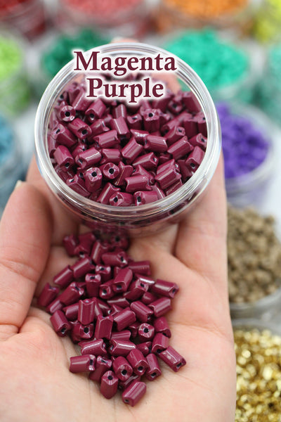 Wave beads in berry, for DIY jewelry like Roxanne Assoulin