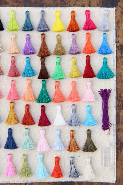 Mini Silky Jewelry Tassels, 1.25" Tassels for Earrings,Tassel Supplier