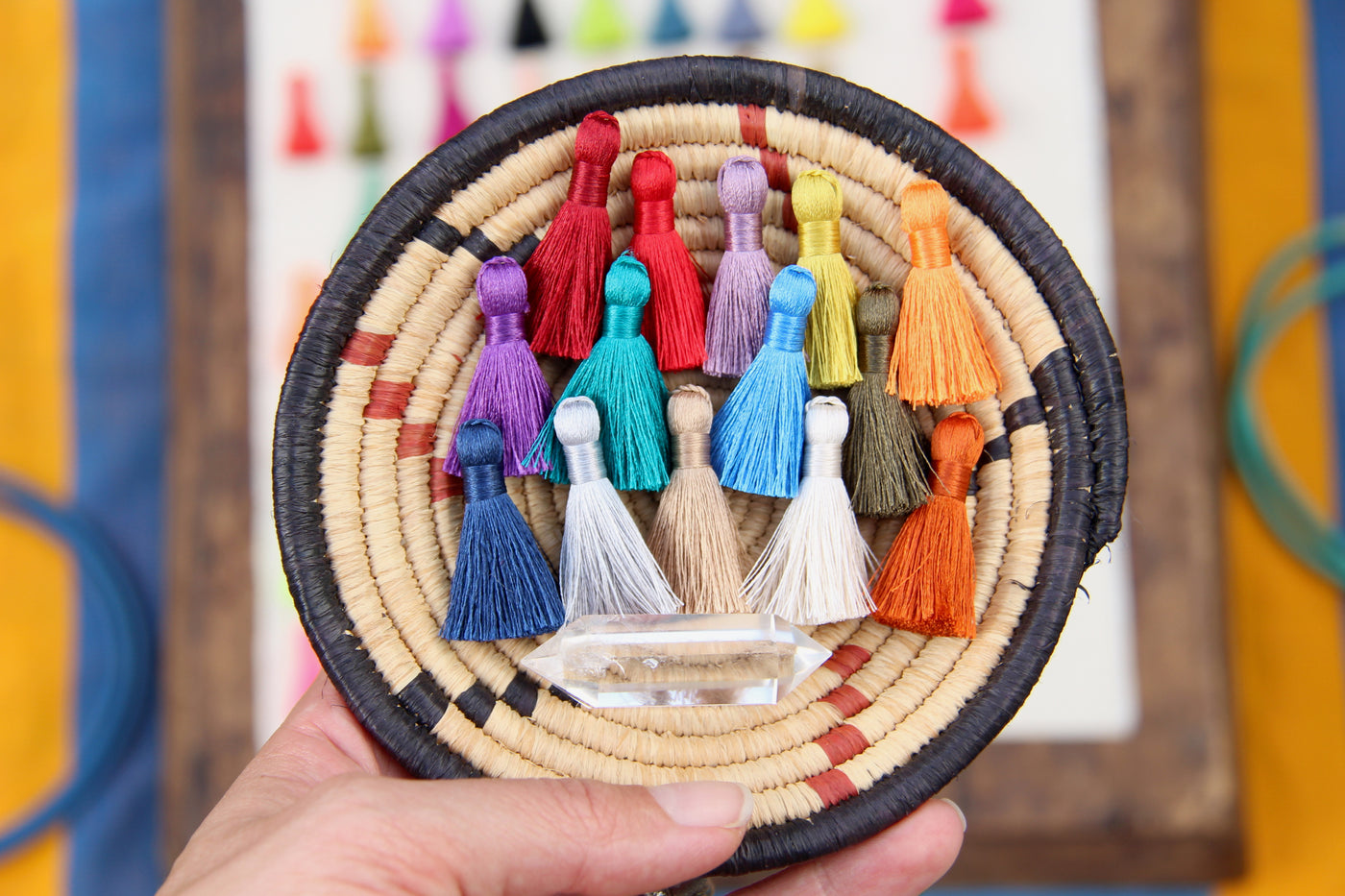 Handmade, Fairtrade tassels For Making Jewelry, With Loop at the Top