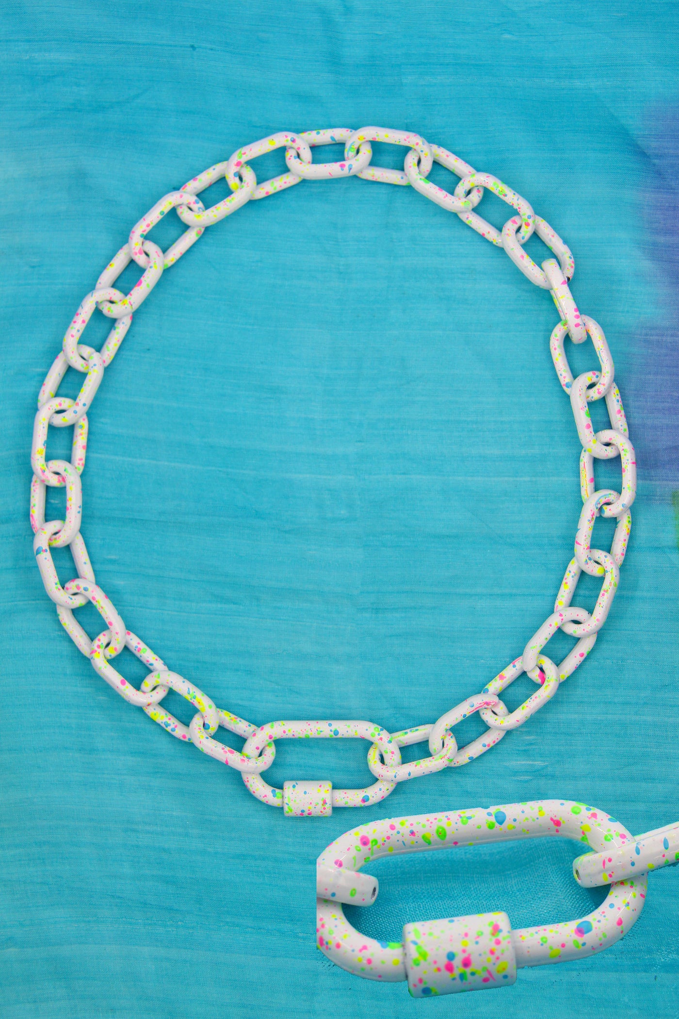 Luxe Link Enamel Chain Necklace, Assorted Colors
