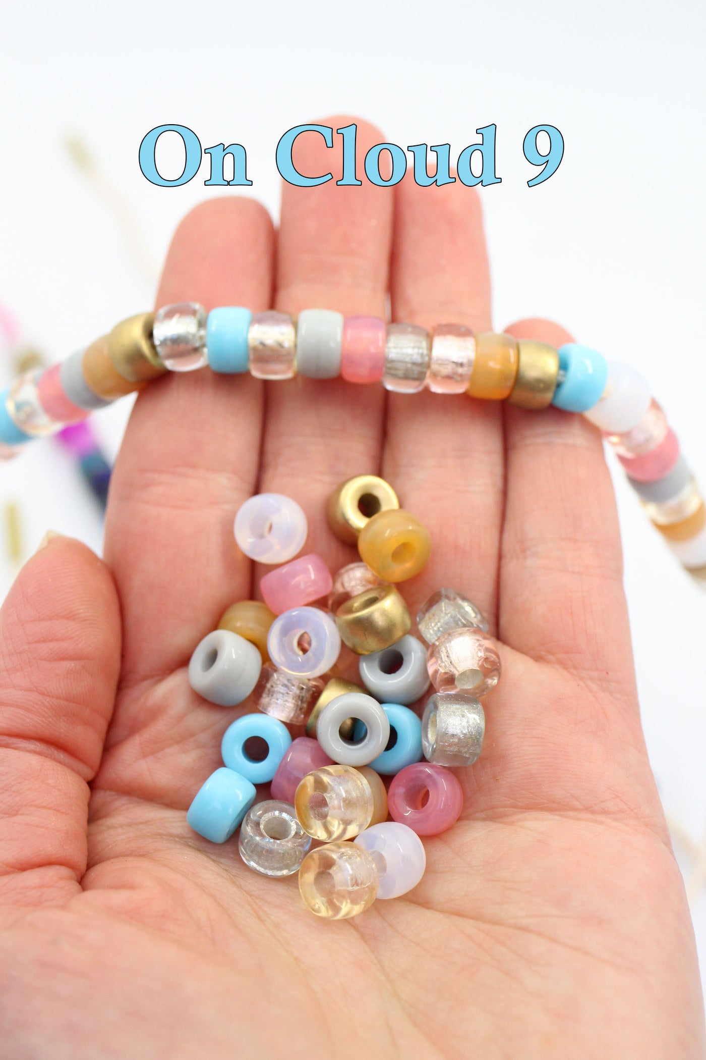 Roller Bead DIY Tie on Bracelet Kit, Large Hole, Rainbow Czech Glass Pony  Beads & Finished Cord, Trendy Summer Jewelry, Quick and Easy Craft -   Israel