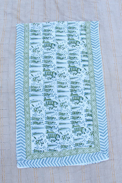 Hand Block Print Scarf, Cotton, from India