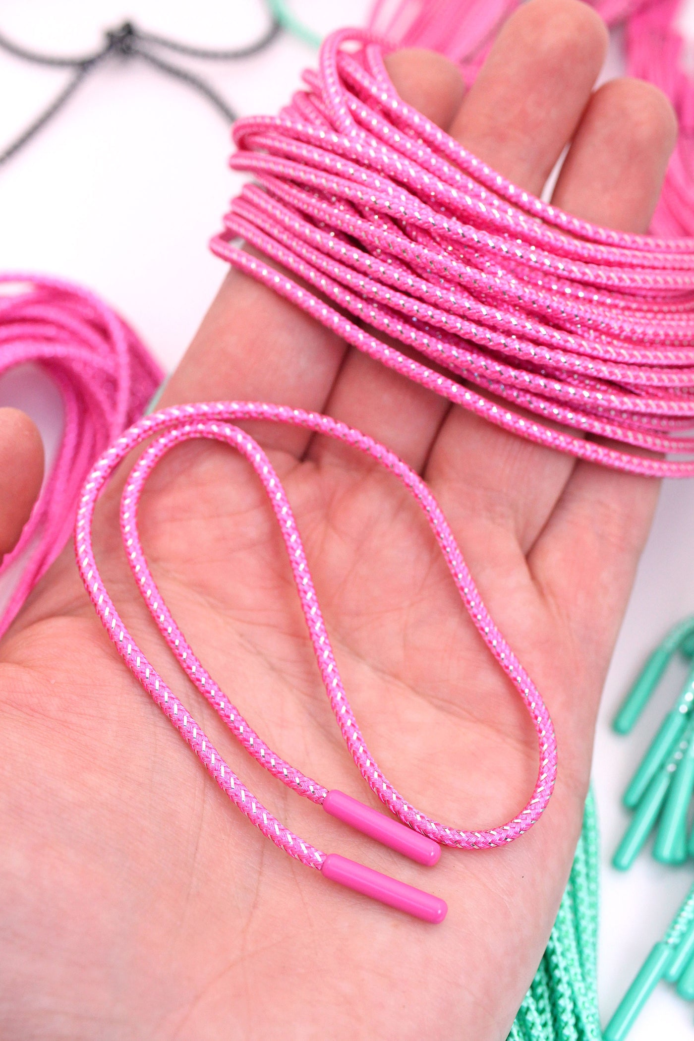 Elastic Cord Stretchy String 2mm 49 Yards Pink for Crafts, Bracelets