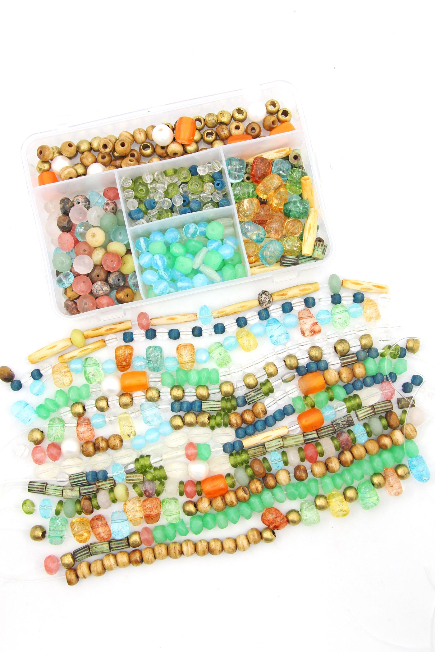 DISHIO Bracelet Making Kit Friendship Clay Beads 2 Boxes Flat - Import It  All