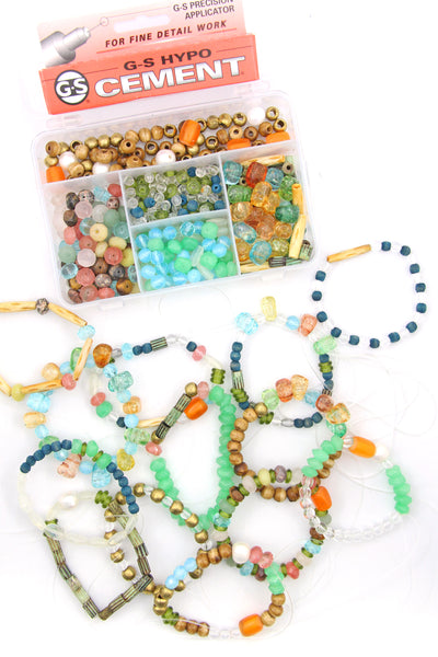 Primavera Stretchy Bracelet Making Kit, Semi-Precious Gemstones - DIY 15+ Beaded Bracelets