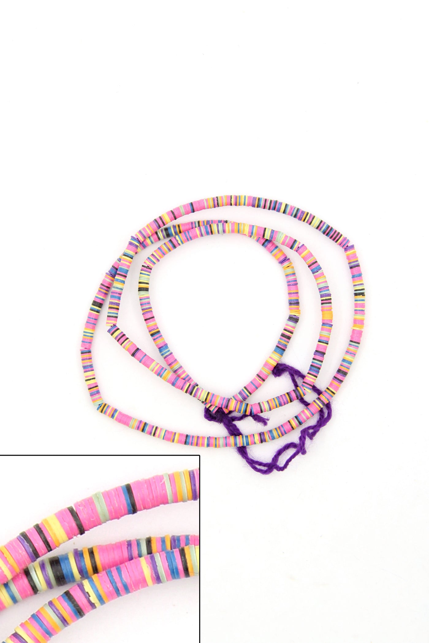 4mm Vinyl Record Beads: Ghanaian Handmade Heishi Disc Spacers