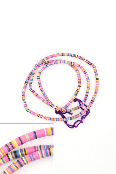 4mm Vinyl Record Beads: Ghanaian Handmade Heishi Disc Spacers