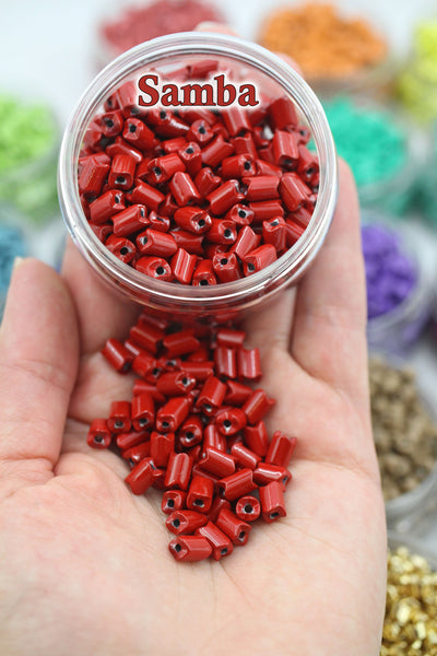 Red Snake beads, stacking layered beads