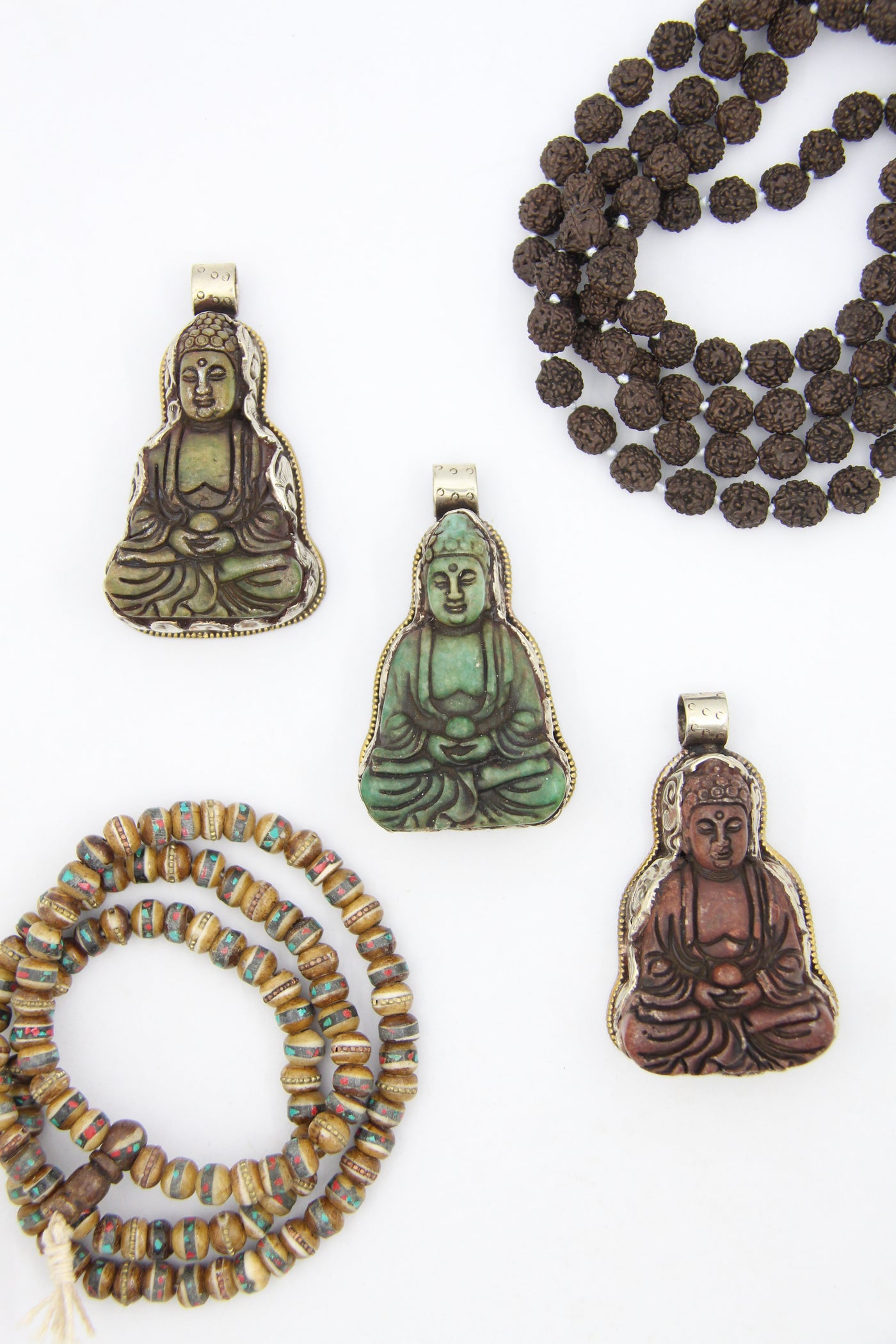 Buddha in Serpentine, Silver Bezel Set, Refief Carved Pendant, Boho, Zen, Spiritual, Yoga Inspired Jewelry Making, Fashion, 3+", 1 pc